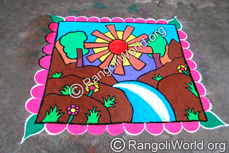 Sunrise Rangoli